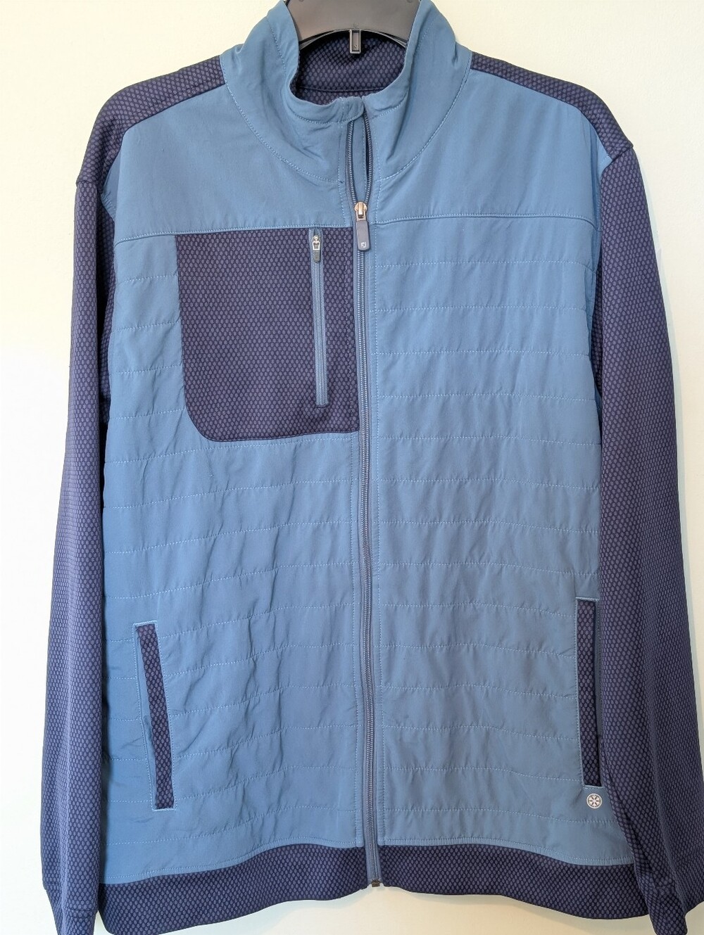 FootJoy Thermo Series Hybrid Golf Jacket Men's Large Heel Navy Quilted Full Zip